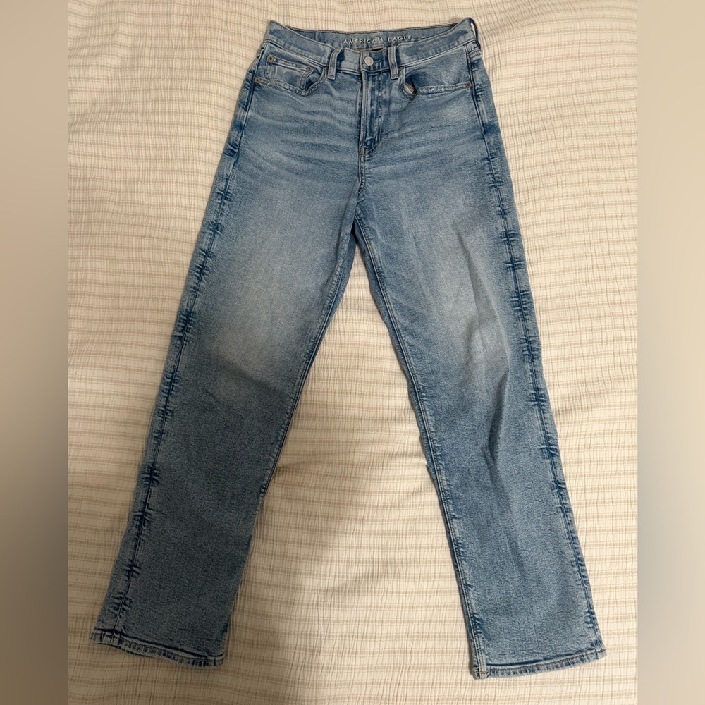 American Eagle Outfitters Light Blue Denim Jeans (straight leg)